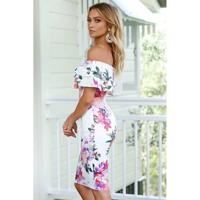 Bodice One Shoulder Robe Tube Print Dams One Shoulder Robe Slim Fit