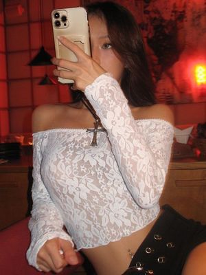Sznurowa koszulka sexy spice sznurowa sznurówka wycięta z upraw top t-shirt