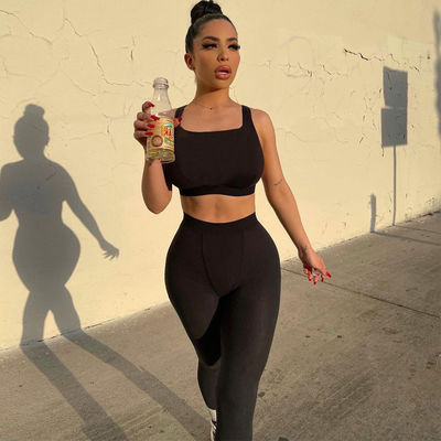 Bez rękawów seksowne ubrania sportowe Moda Slim Fit Kobiety kostium do jogi