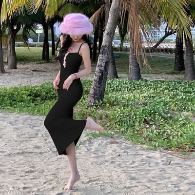 Jednostroniczna sznurówka sznurówka sexy moda czysta wiatr szczupła talię talię długą sukienkę