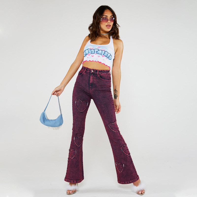 Nowy damski, niestandardowy kamizelka z napiętą literą.